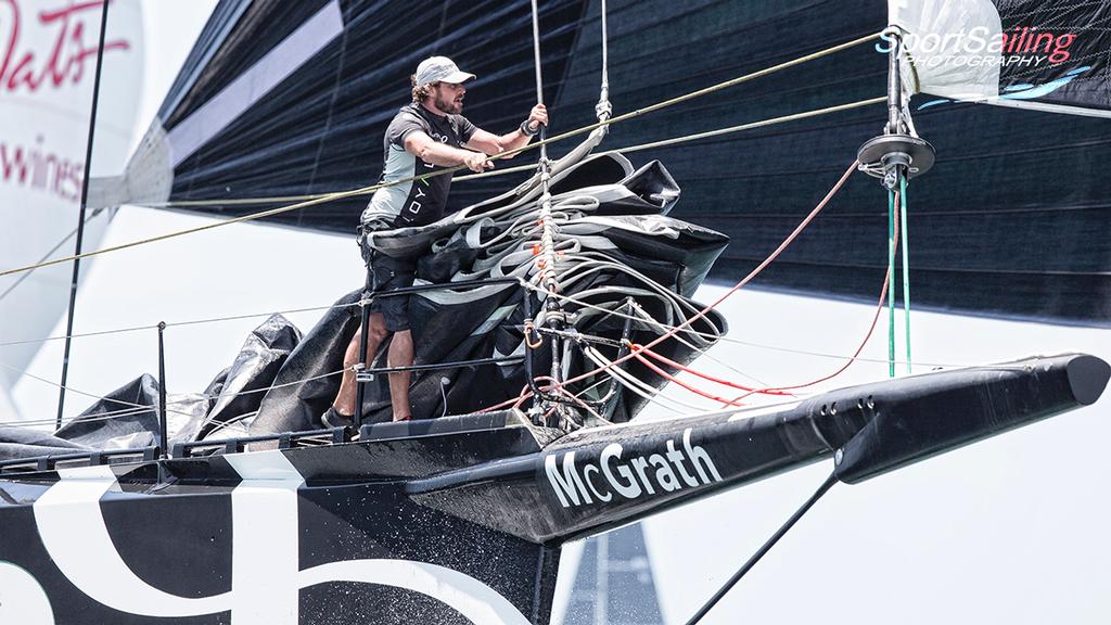Up on the pointy end with Perpetual Loyal. - SOLAS Big Boat Challenge © Beth Morley - Sport Sailing Photography http://www.sportsailingphotography.com